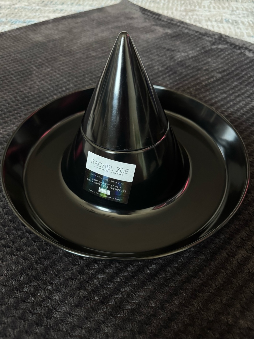 Rachel Zoe Black Witch Hat Snack Bowl